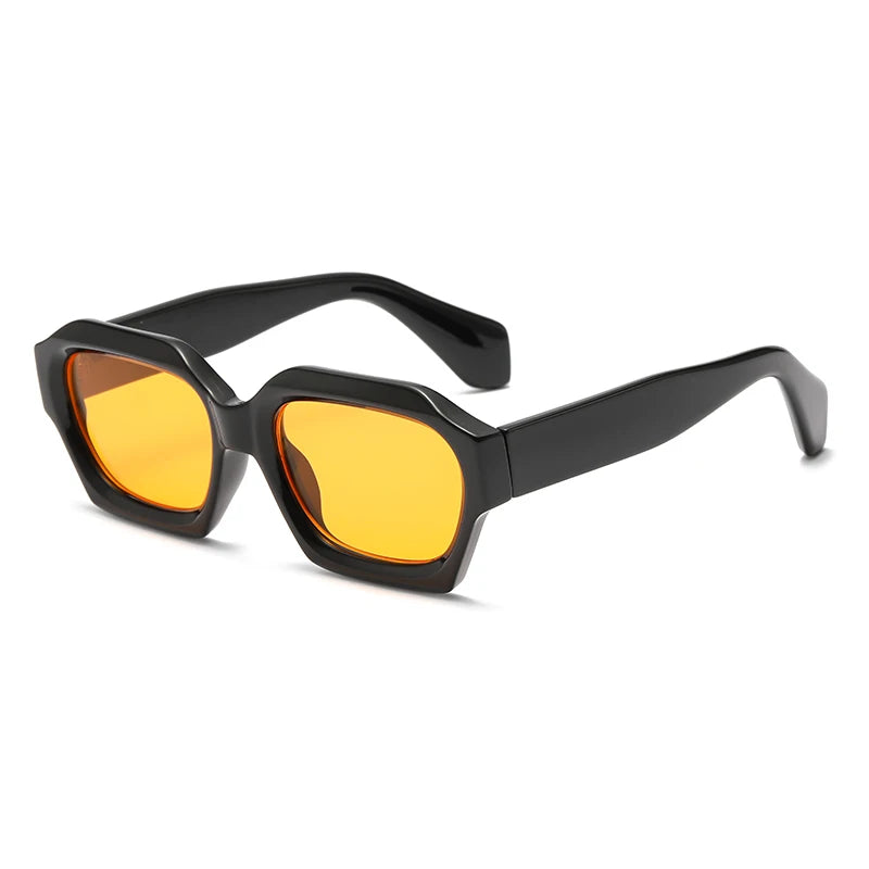 Black Square Frame Sunglasses - Punk Trendy UV400 Women's Eyewear