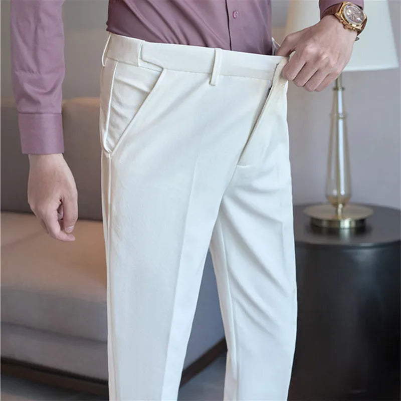 Men's Slim Fit Suit Trousers