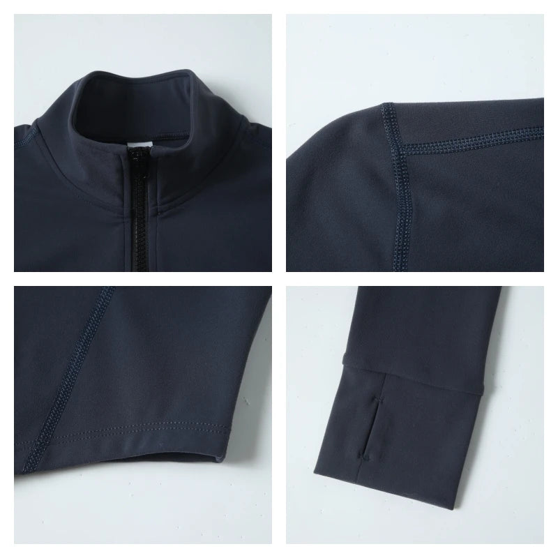 Ultra-Soft 2-Piece Gym Set - Long Sleeve Jacket & High Waist Leggings