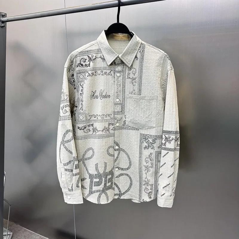 Men's Digital Print Casual Shirt - Loose Fit