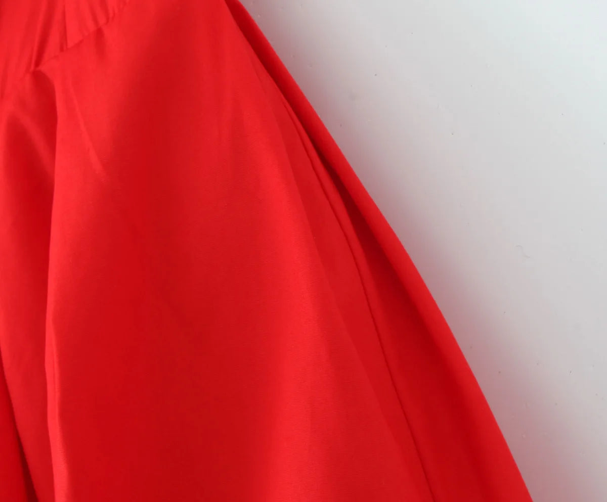 Pleated Hem Red Strapless Mini Dress - Elegant Party & Birthday Dress