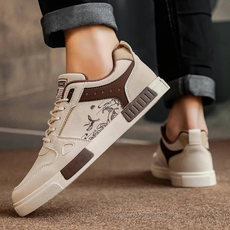 Men's Casual Versatile Skateboard Sports Shoes Lace Up  Sneakers