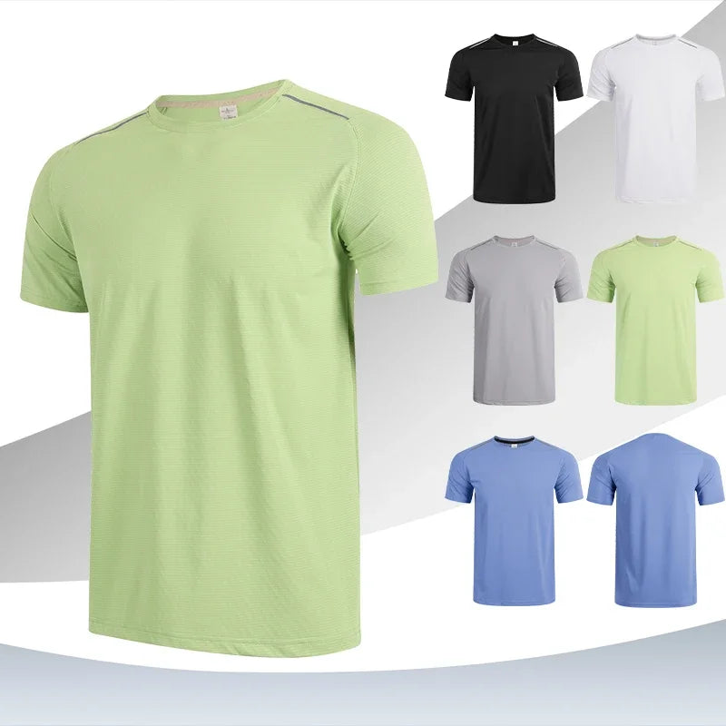 Men's Short Sleeve Sport Athletics Running Top Quick Dry Gym Wear T-Shirt