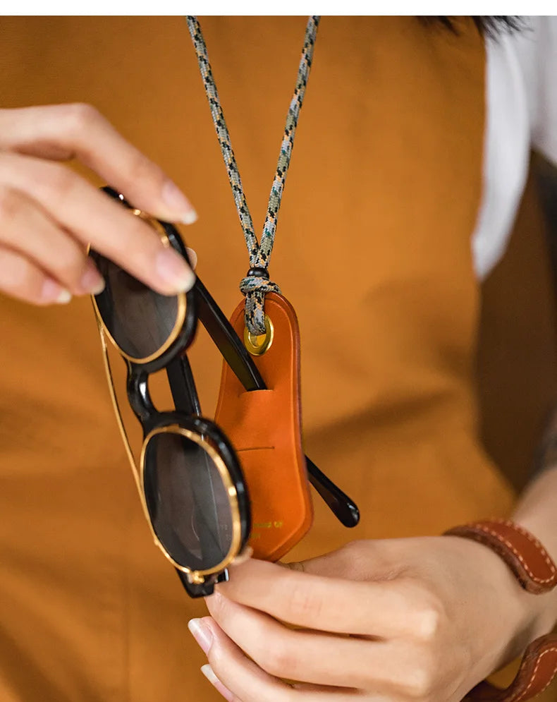 Vintage Leather Glasses Chain - Portable Sunglasses Lanyard Fashion Neck Strap