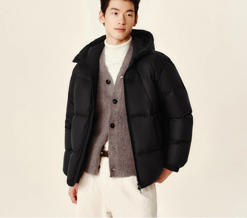 Men's Thermal Three-Proof Hooded Down Jacket - Winter Outerwear
