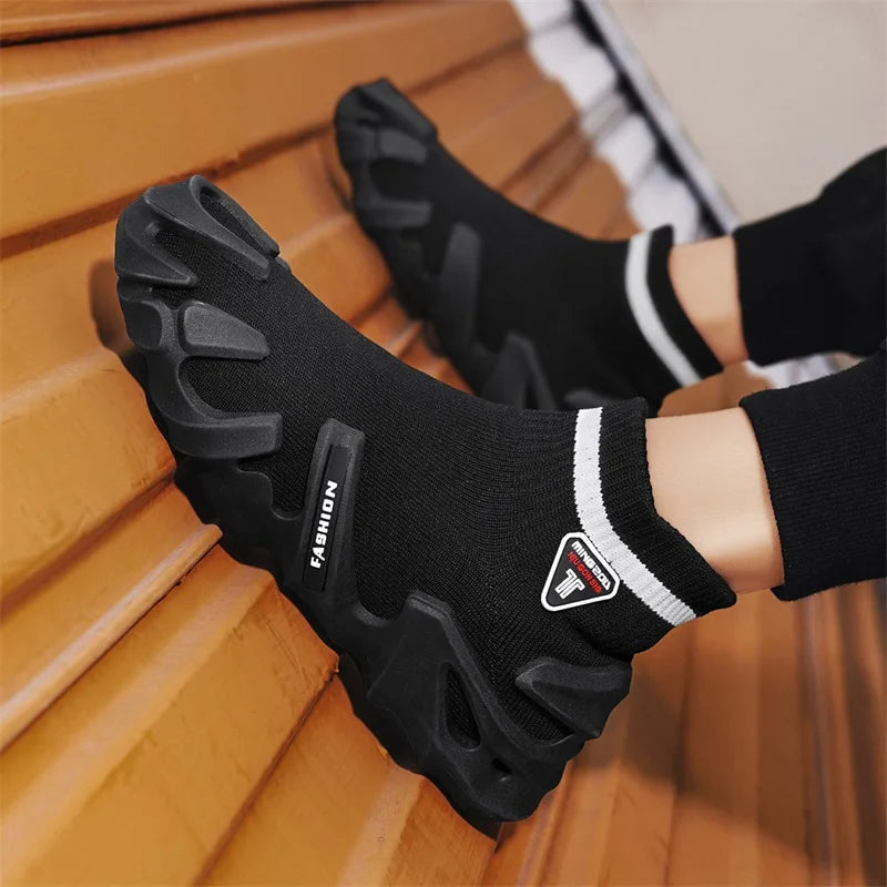 Men's Sports Mesh Slip On Comfortable High Top Shoes Sneakers