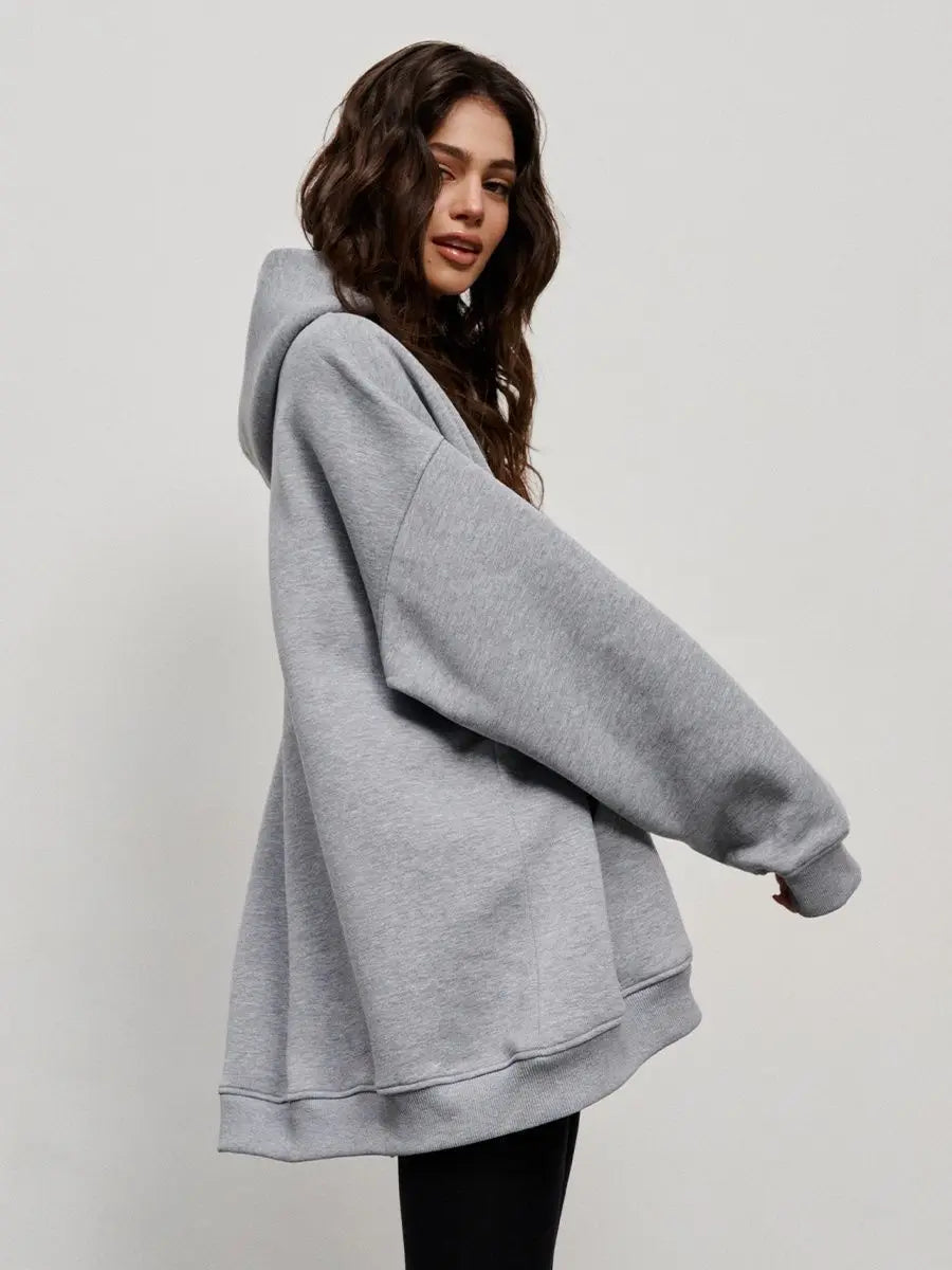 Women's  Oversized Fleece Pullover Hoodie