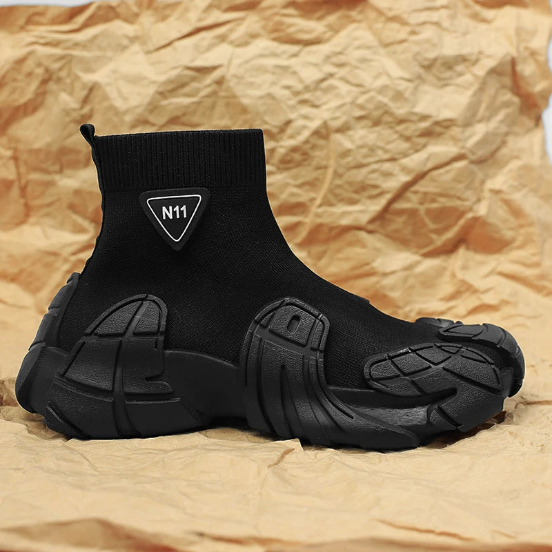 Men's Sports Mesh  Slip On Comfortable High Top Sneakers