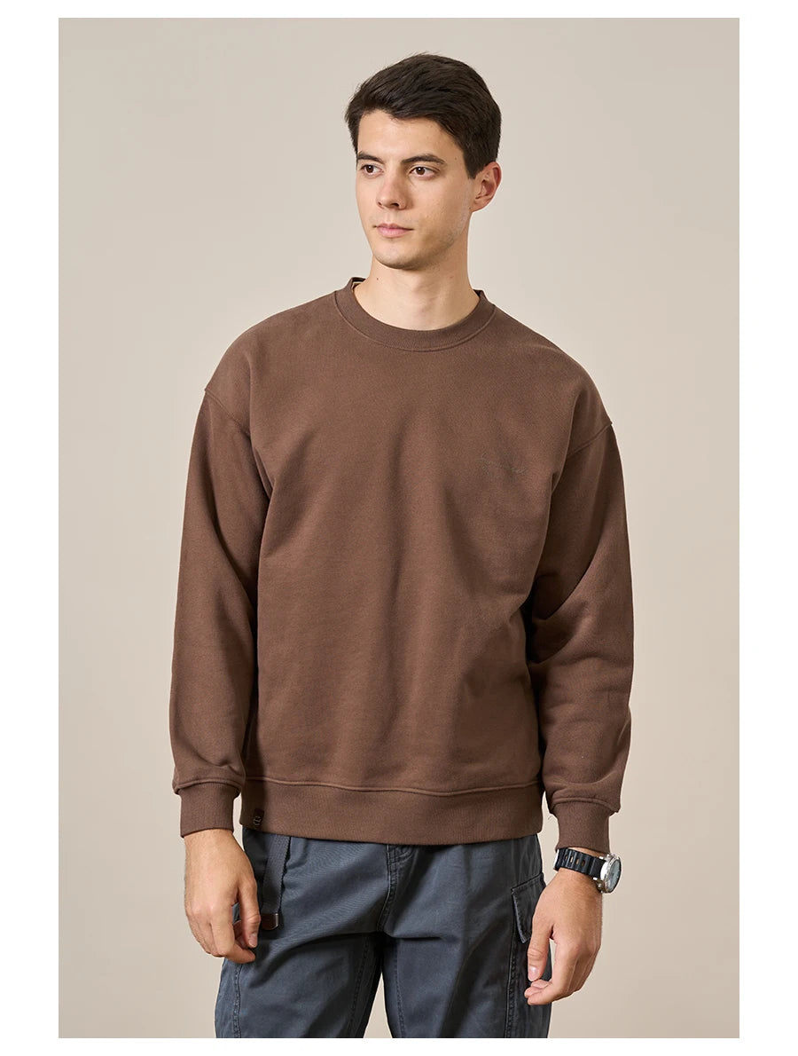 Men's 390g Carbonized Compact Spinning Fabric Pullover Sweatshirt