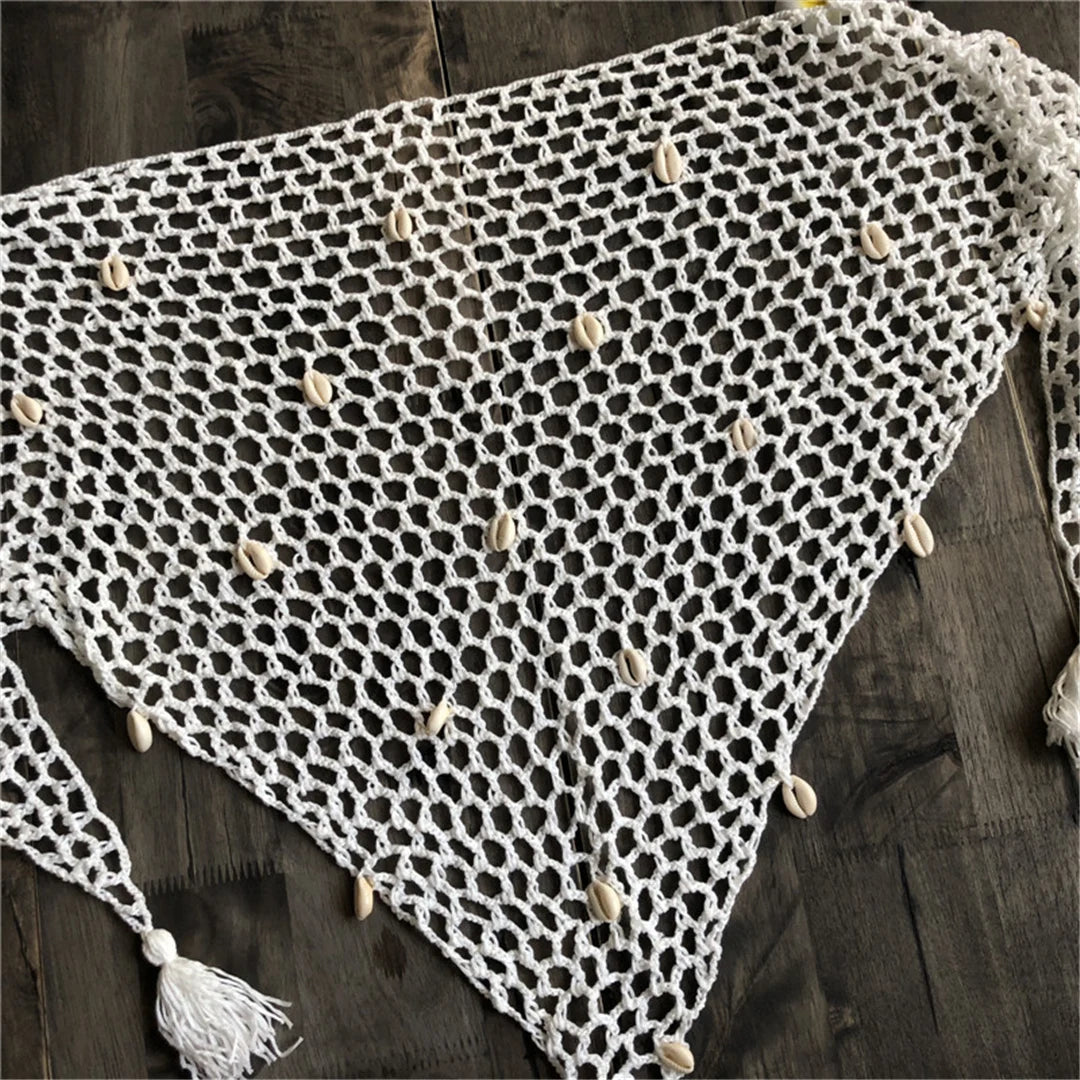 Crochet Knitted Beach Cover-Up Sarong