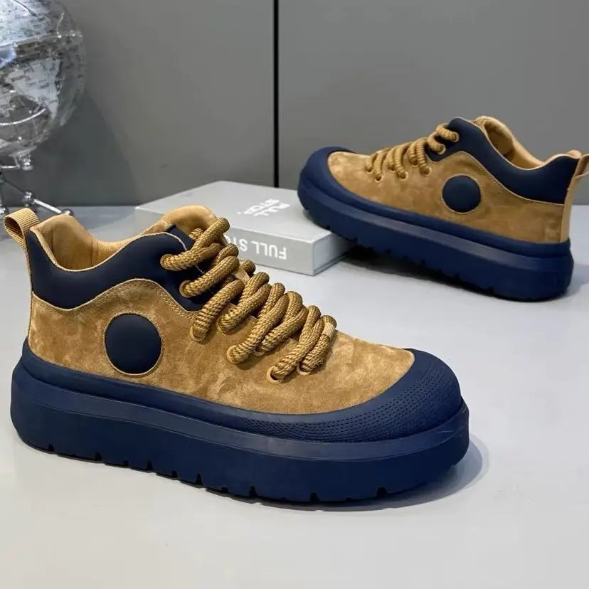 Men's High Top Platform Sneakers - Casual Skateboard Shoes