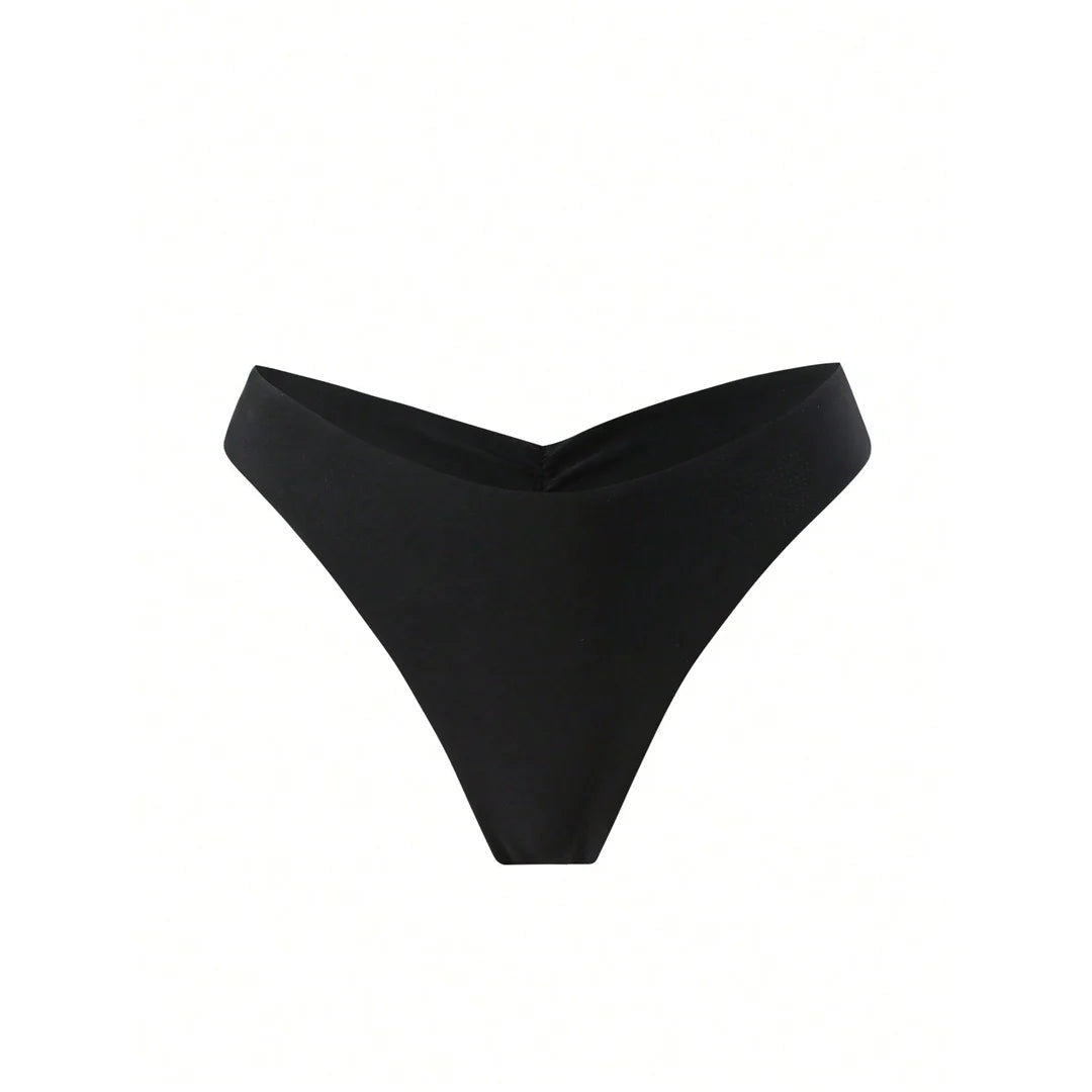 Women's Scrunch Thong Bikini Bottom Swim Brief Swimwear