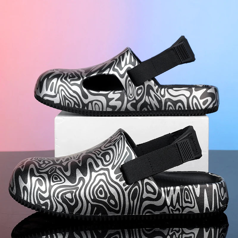 Men's Summer Slippers Outdoor Sandals Design Clogs Beach Slippers Flip Flop Casual Slides