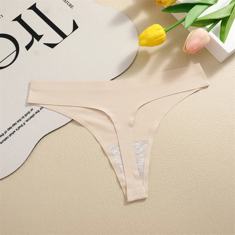Women's Seamless Satin Thong 3-Pack