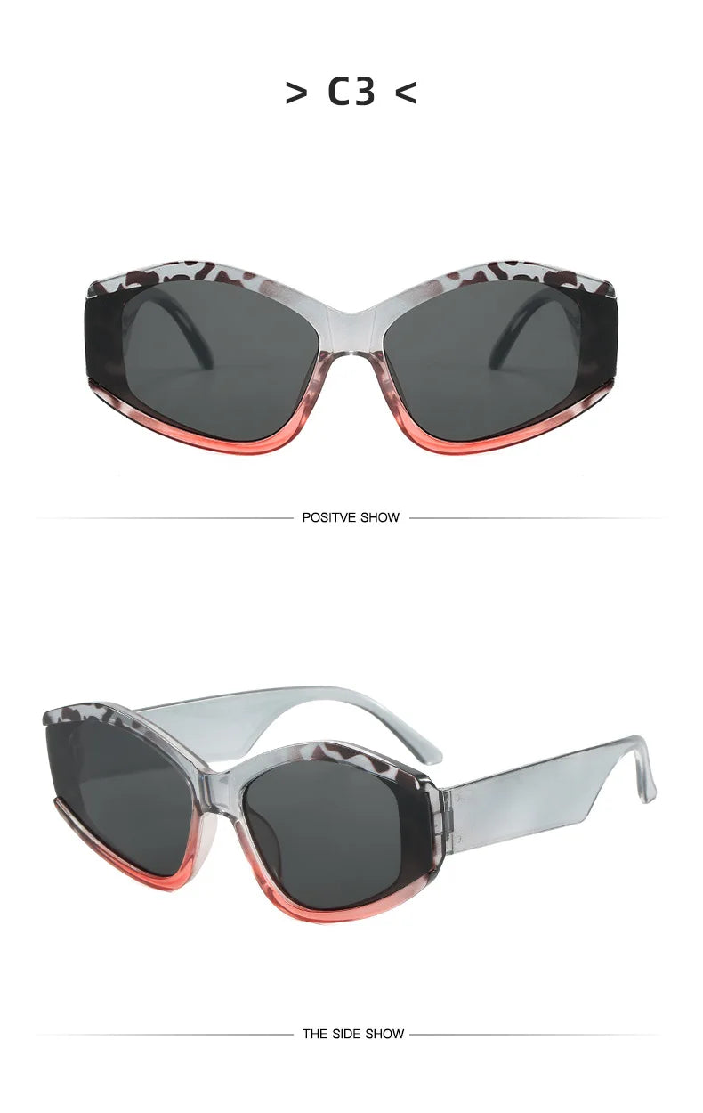 Fashion Large Frame Sunglasses - Colorful UV400 Protection for Women & Men