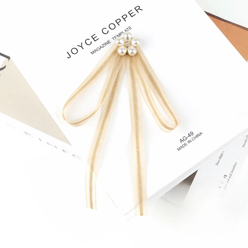 Retro Bow Brooch Pin - Sweet College Style Accessory