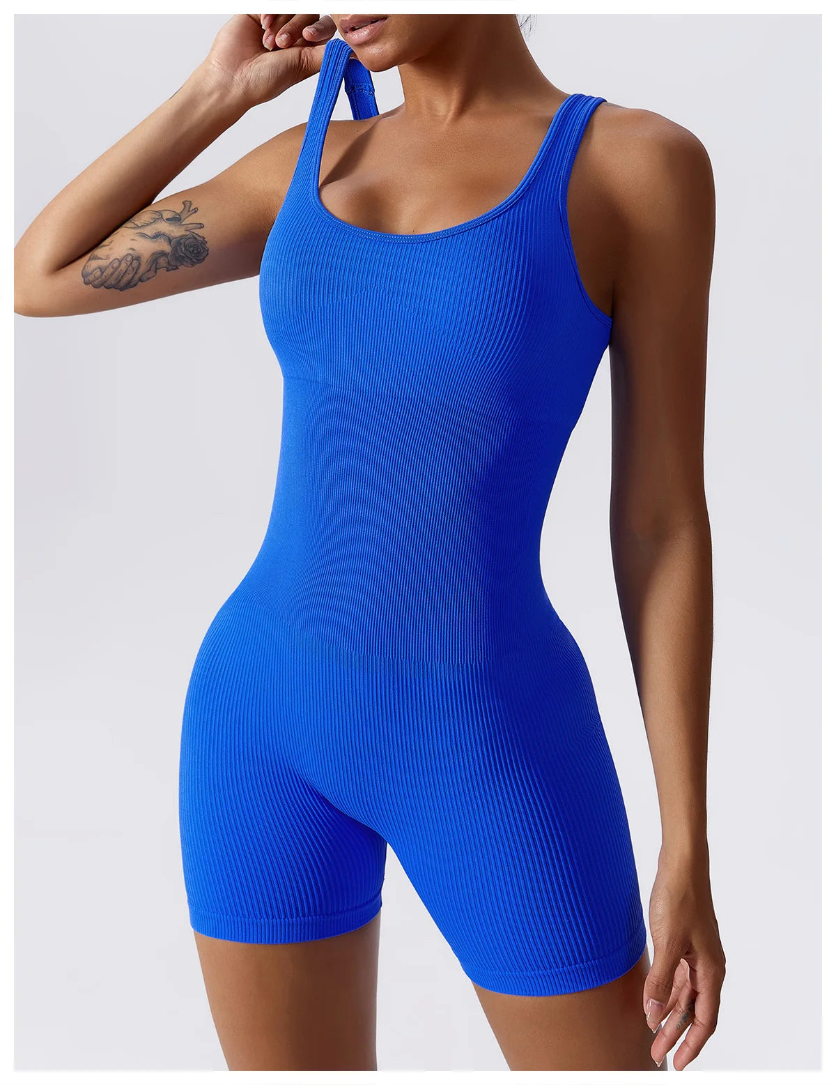 Seamless One-Piece Short Yoga Clothes Sportswear - Women's Gym Push Up Workout Fitness Sports Bodysuit Yoga Suit