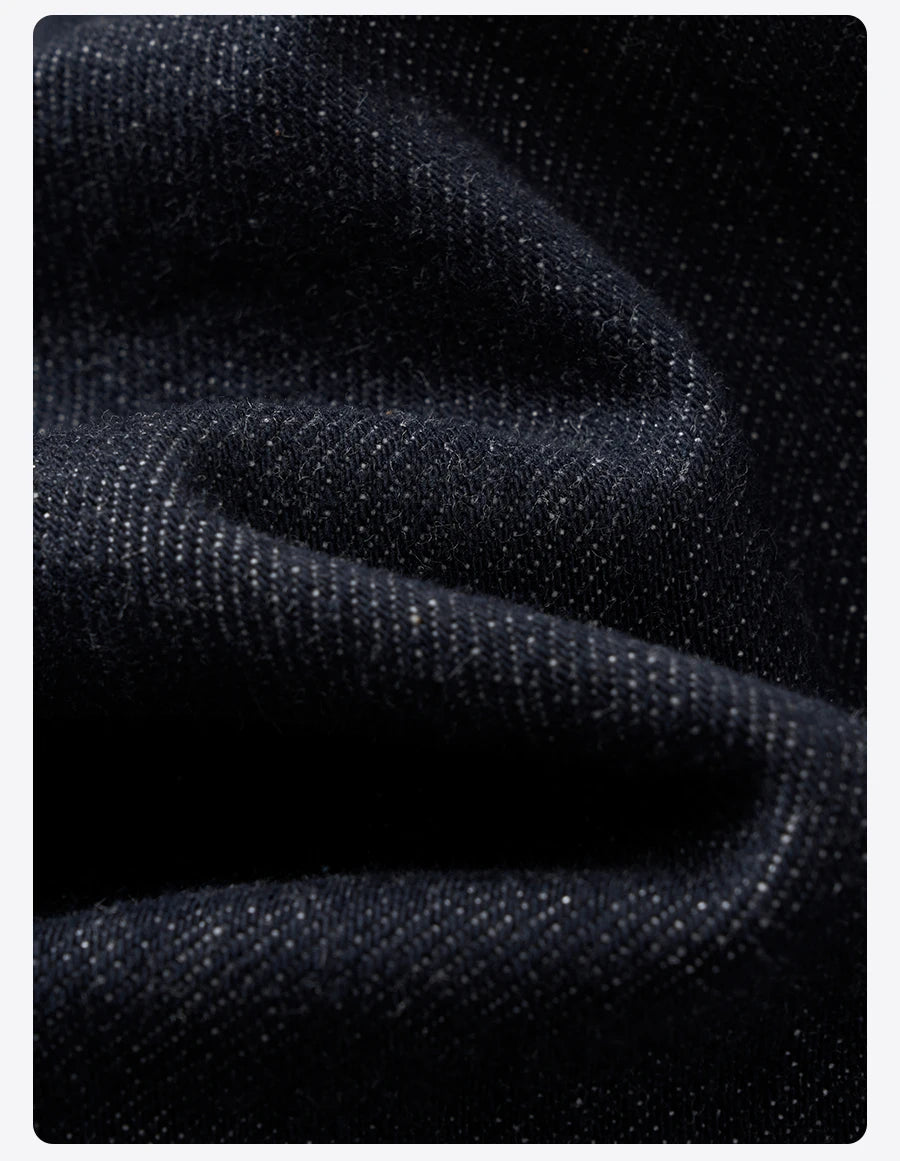 Men's Comfortable Tapered Jeans - Colourfast Washed Denim