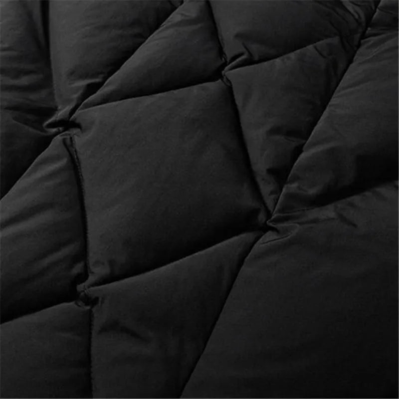 Men's Winter Long Parka - Stand Collar Warm Thick Outerwear Coat