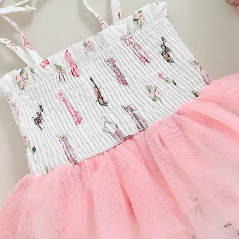 0-18M Lovely Baby Girls Romper Dress Tie-up Sleeveless Pleated Butterfly Tulle Patchwork Summer Jumpsuit