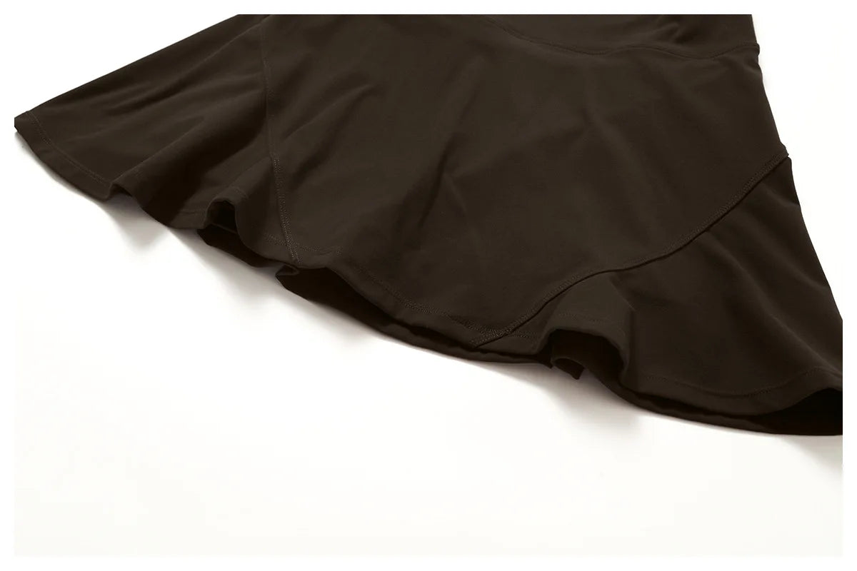 High Waist Sports Skirt - Quick Dry Yoga Skirt with Lined Shorts