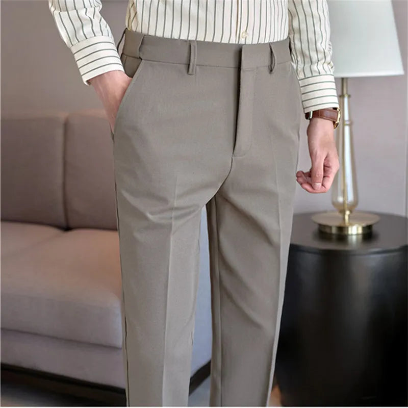 Men's Slim Fit Suit Trousers