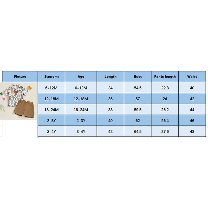 0-4Y Kids Boys Easter Gentleman Clothes Set Bunny Print Short Sleeve Button-up Bow Tie Shirt Elastic Shorts