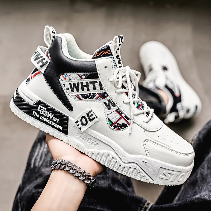 Men's Casual Versatile   Sports Lace Up Vulcanized Sneakers