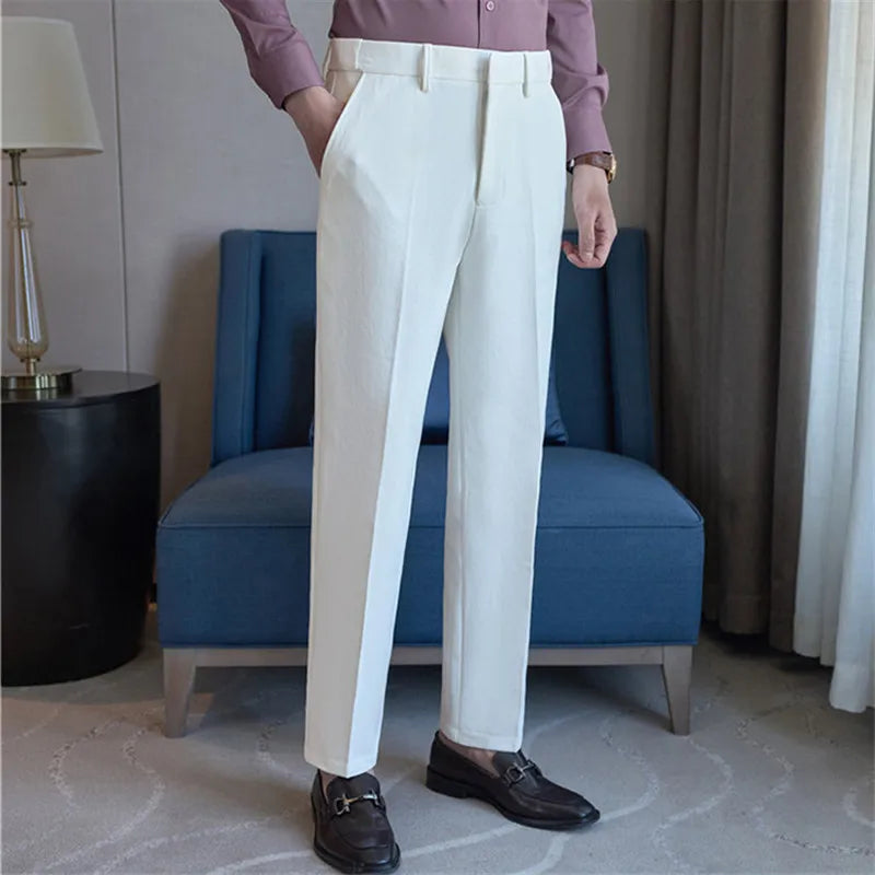 Men's Slim Fit Suit Trousers