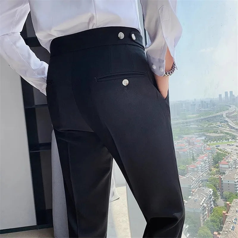 Men's Slim Fit Straight Trousers