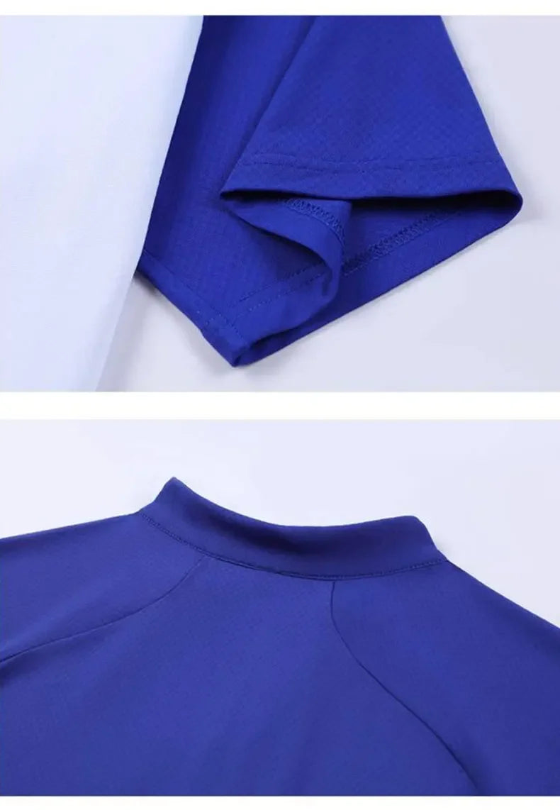 Men's Ice Silk Sweatshirt Elastic Wicking Breathable Tight High Quality Sport Short Sleeves T-shirt