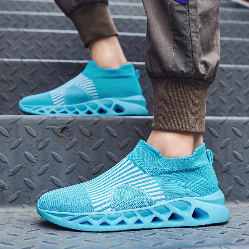 Men's Slip-On Platform Sneakers - Casual Running Sports Trainers