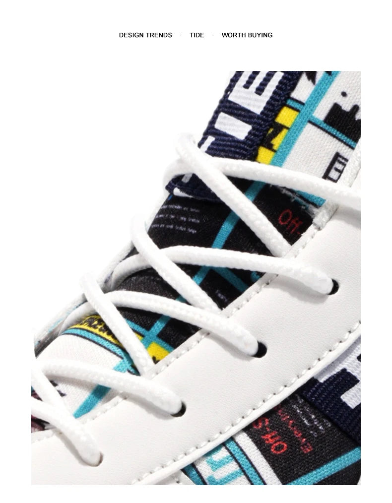 Men's Casual Versatile   Sports Lace Up Vulcanized Sneakers
