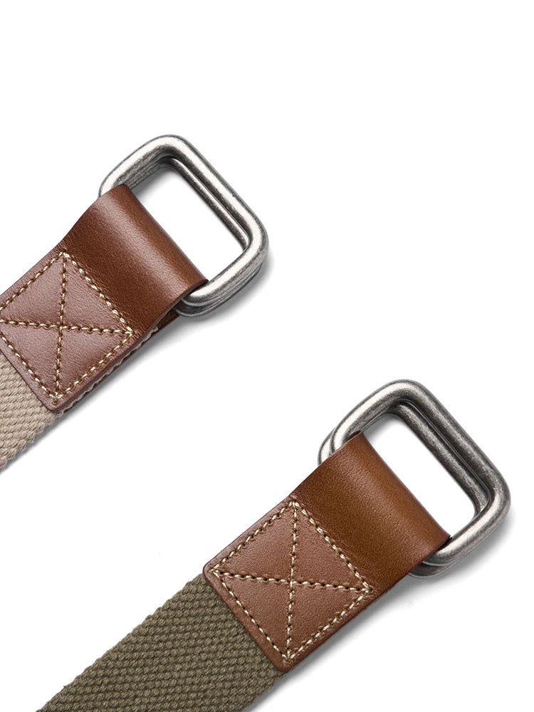 Unisex Double Ring Buckle Belt