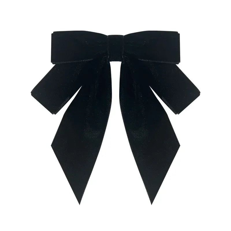 Women's Velvet Bow Tie Brooch - Elegant Collar Pin Accessory