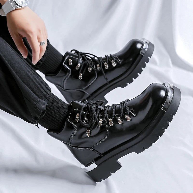 Men's Platform Genuine Leather Ankle Boots