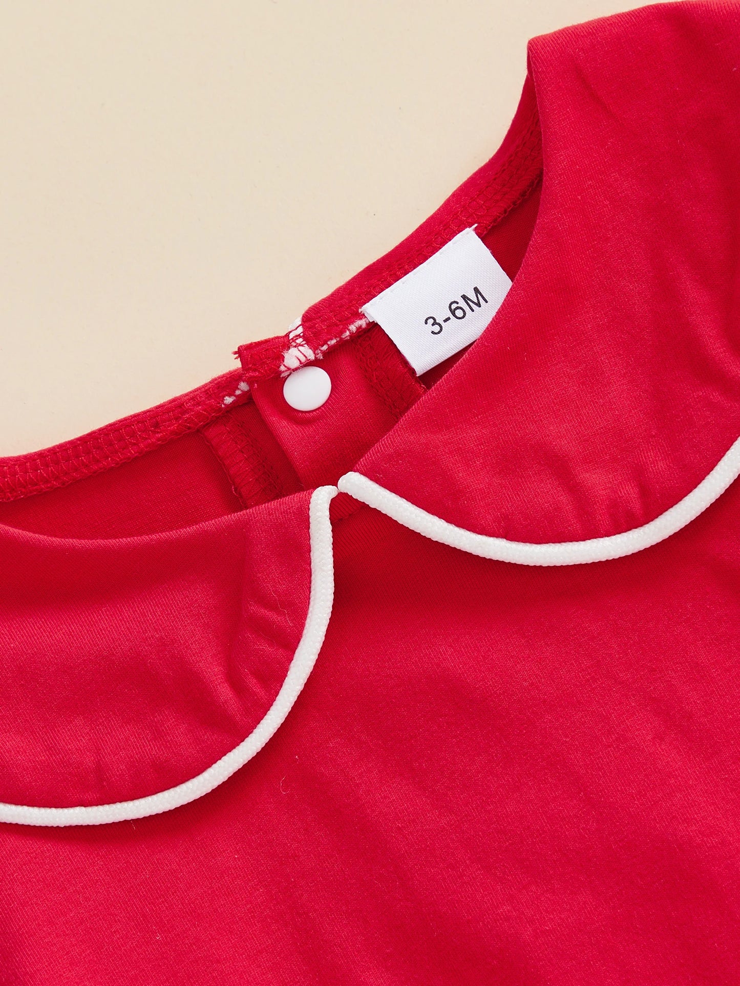 Baby Girls Boys Autumn Winter Long Sleeve Doll Collar Snap Closure Romper Jumpsuit