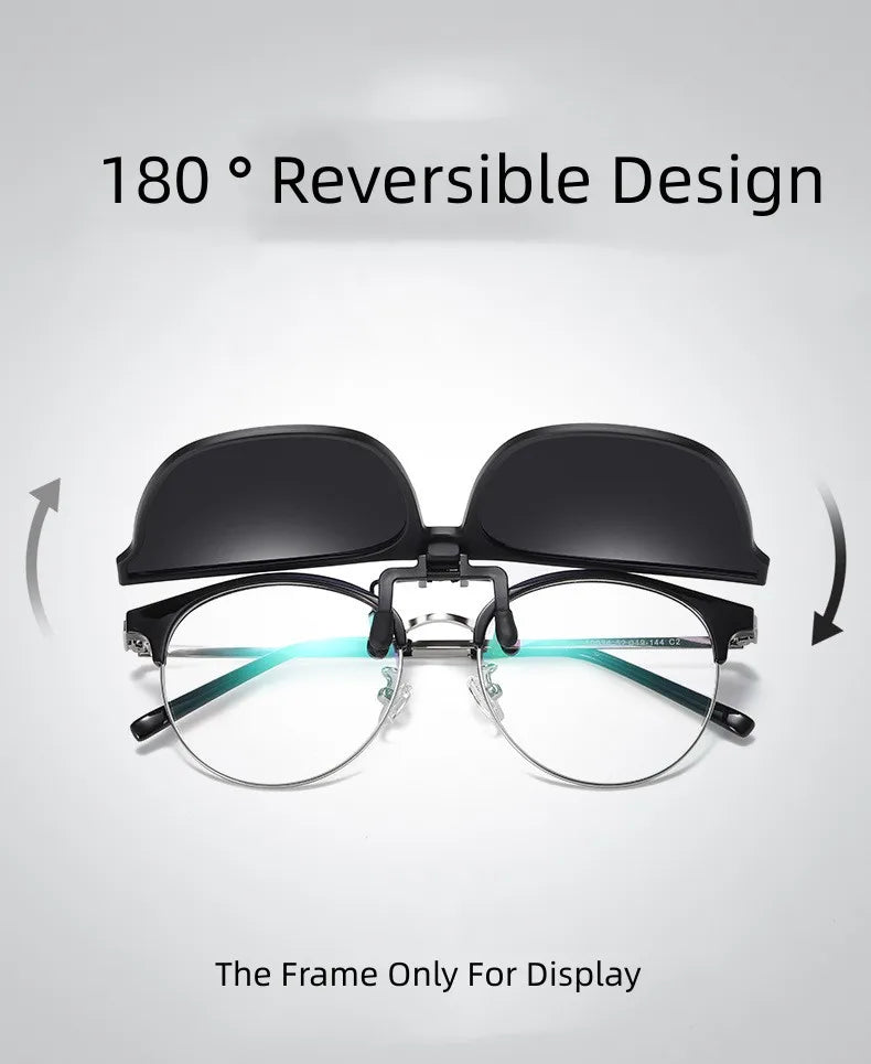 Unisex Polarized Clip Sunglasses