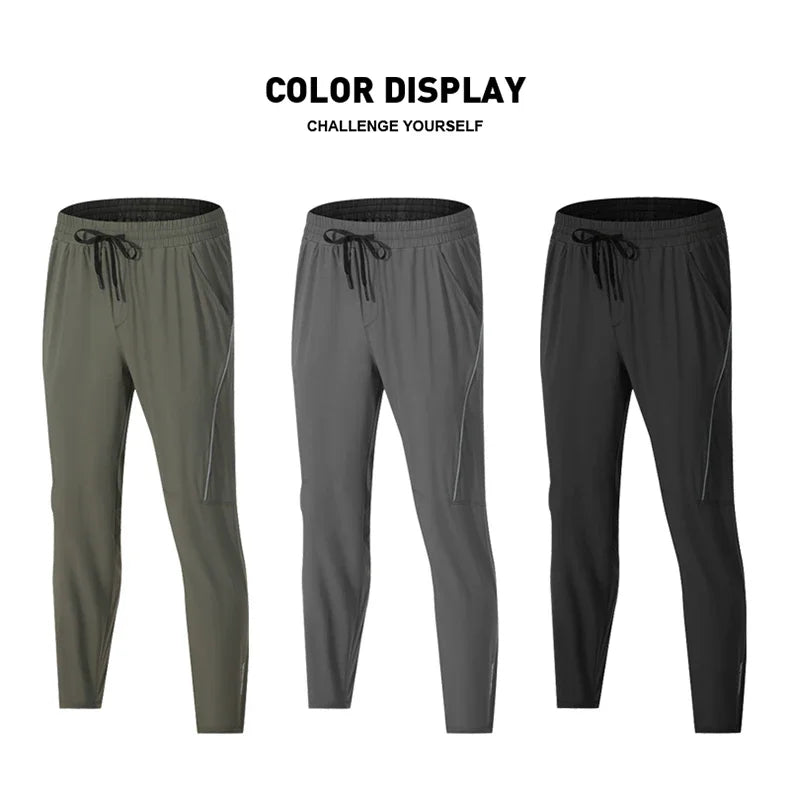 Men's Gym Casual Sweatpants Breathable Quick-Drying Ice Silk  Sports Jogging Training Trousers