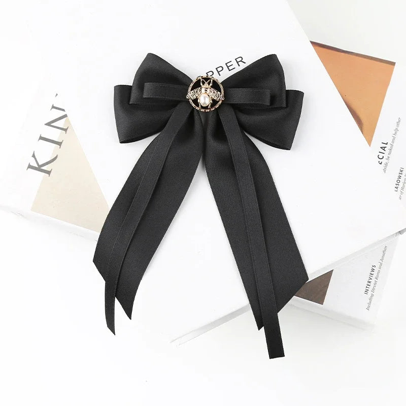 Elegant Fabric Flower Bow Brooch Pin