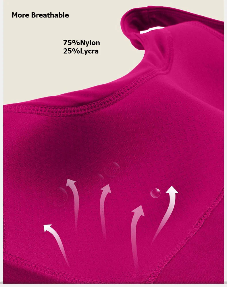 Women's Fitness Sports Bra | Nylon Lycra | Back Buckle | Fixed Chest Pads | Anti-Friction | 5 Colours | S–XL