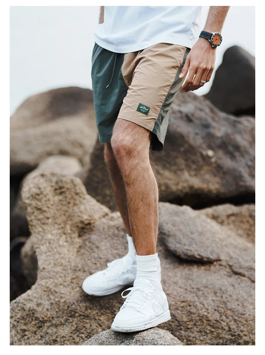 Men's  Thin Contrast Colour Shorts