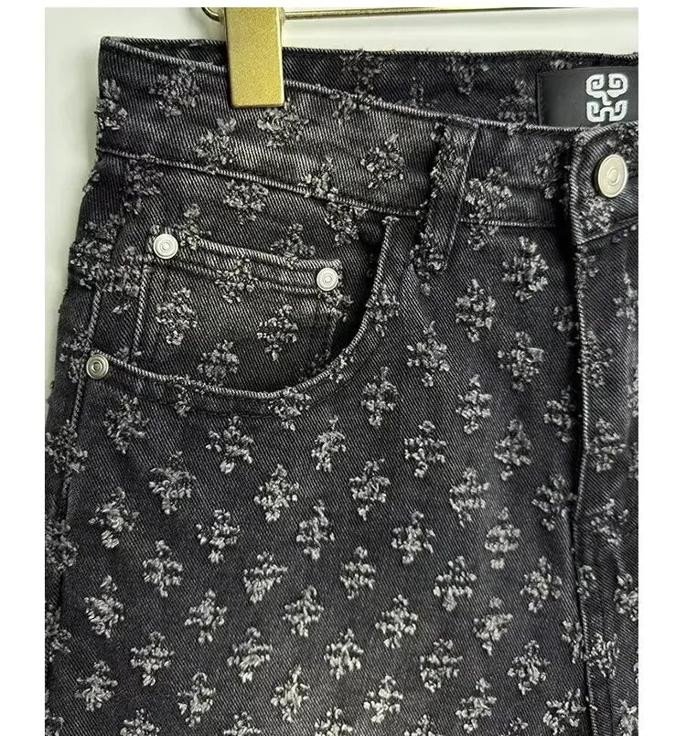Men's Summer Retro five-point Casual Denim Ripped Shorts