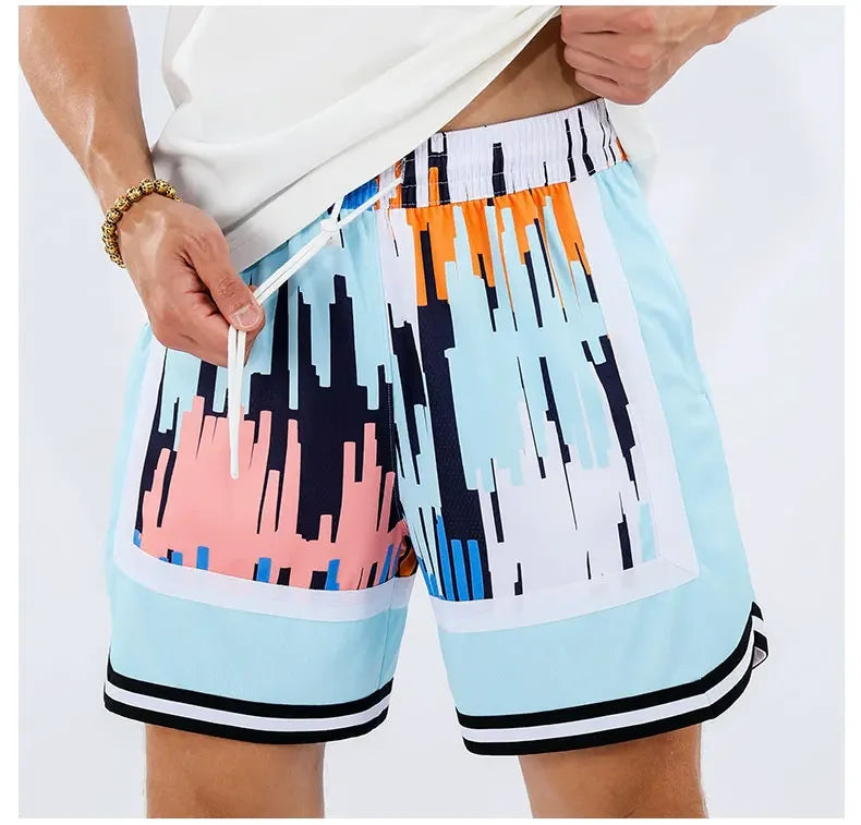 Men's Swimming, Gym Wear Fitness Workout Drawstring Sports Tennis Basketball Shorts