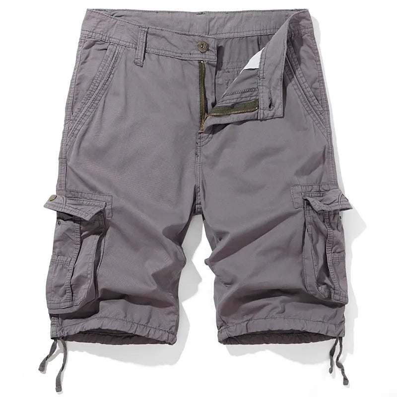 Men's Summer Cotton Cargo Multi Pocket Casual Shorts