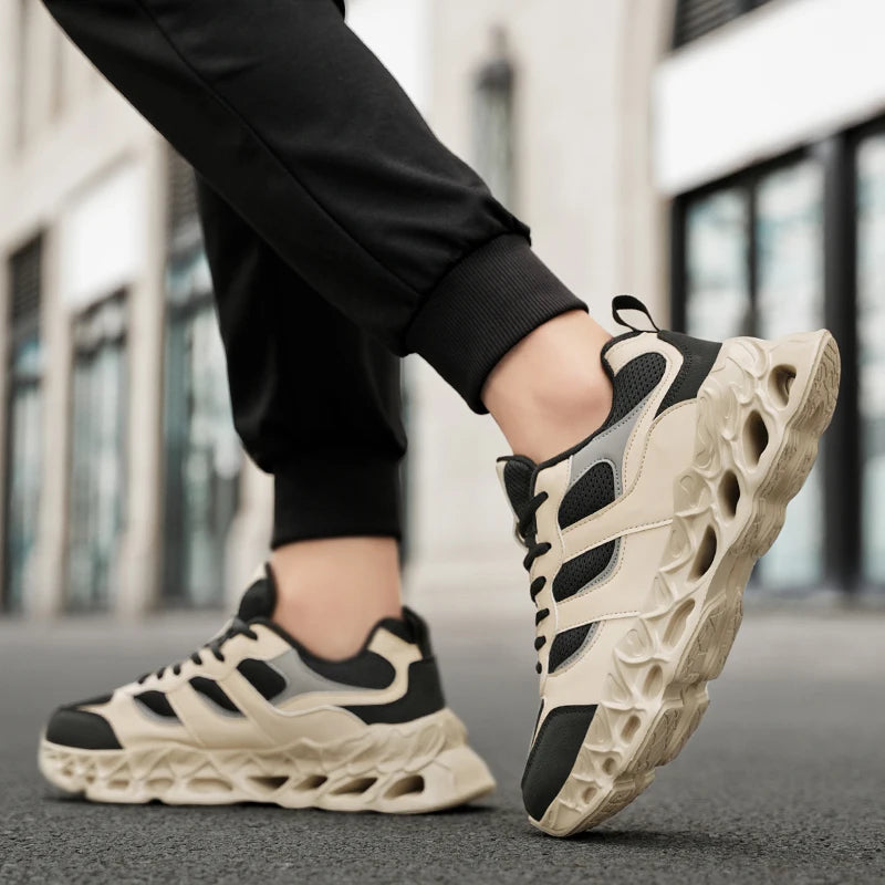 Men's Casual Breathable Sports Shoes Lace Up Comfortable Sneakers