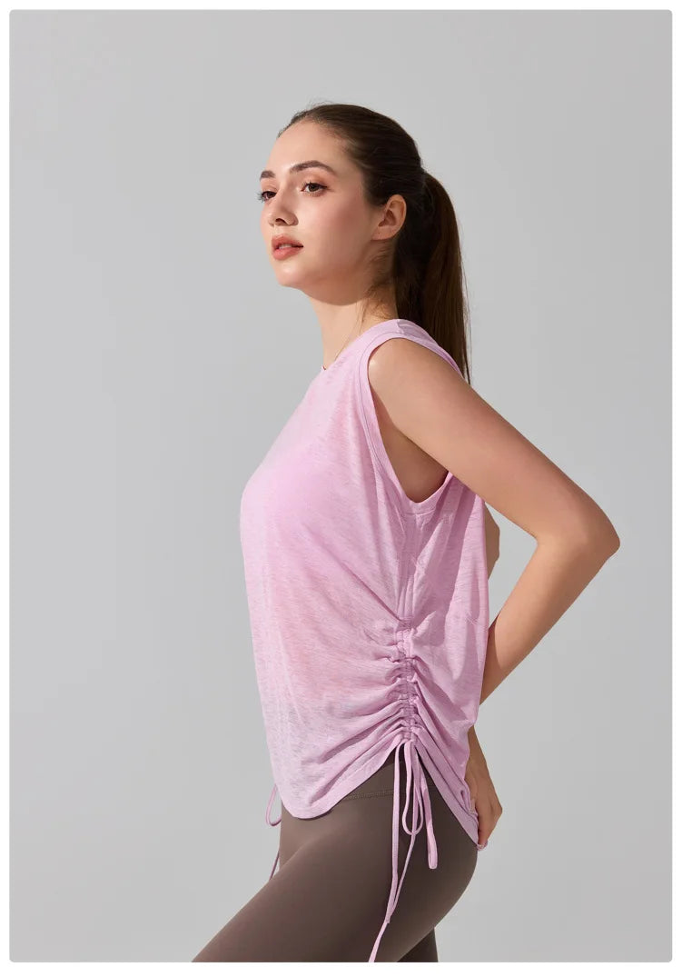 Women's Summer Gym T-Shirt - Breathable Quick Dry Fitness Tank Top