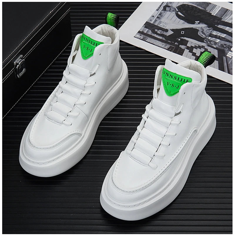 Men's Platform Ankle Boots High-top Thick Bottom Sneakers