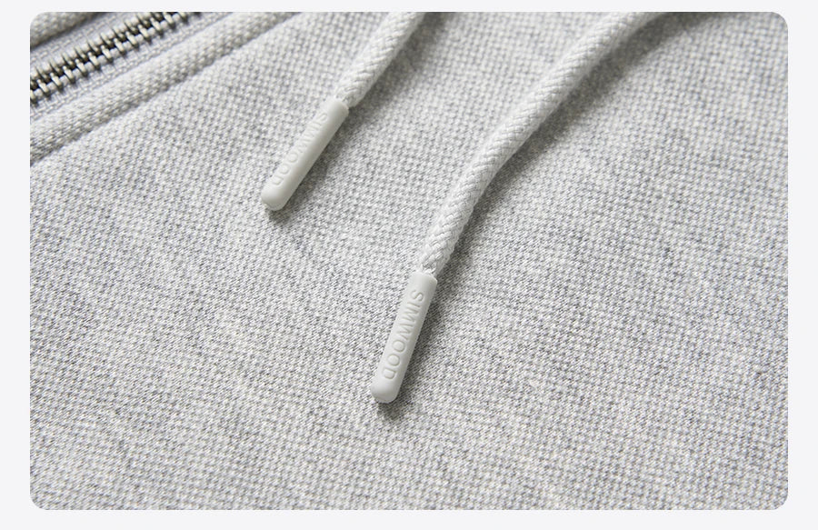 Men's Full Zip 460gsm Pique Fleece Lined Fabric Hoodie Warm Heavyweight Sweatshirt Jacket