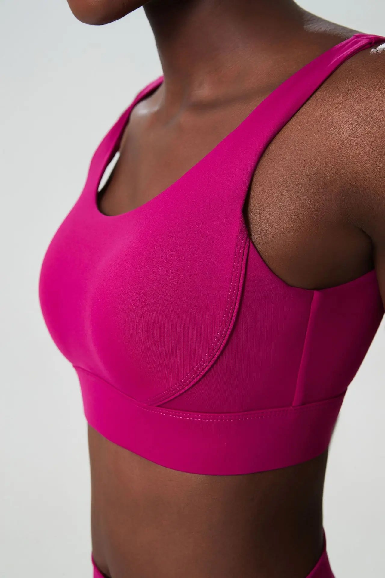 Women's Fitness Sports Bra | Nylon Lycra | Back Buckle | Fixed Chest Pads | Anti-Friction | 5 Colours | S–XL